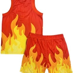 Rebel Minds Short Set - Mesh No Music Tank - Red - 121-165