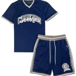 Cookies Short Set - Loud Pack Interlock - Navy - 1557K5855