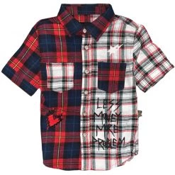 Kleep Kids Shirt - Flannel & Twill - Cerise - KSW4700K