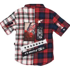 Kleep Kids Shirt - Flannel & Twill - Cerise - KSW4700K