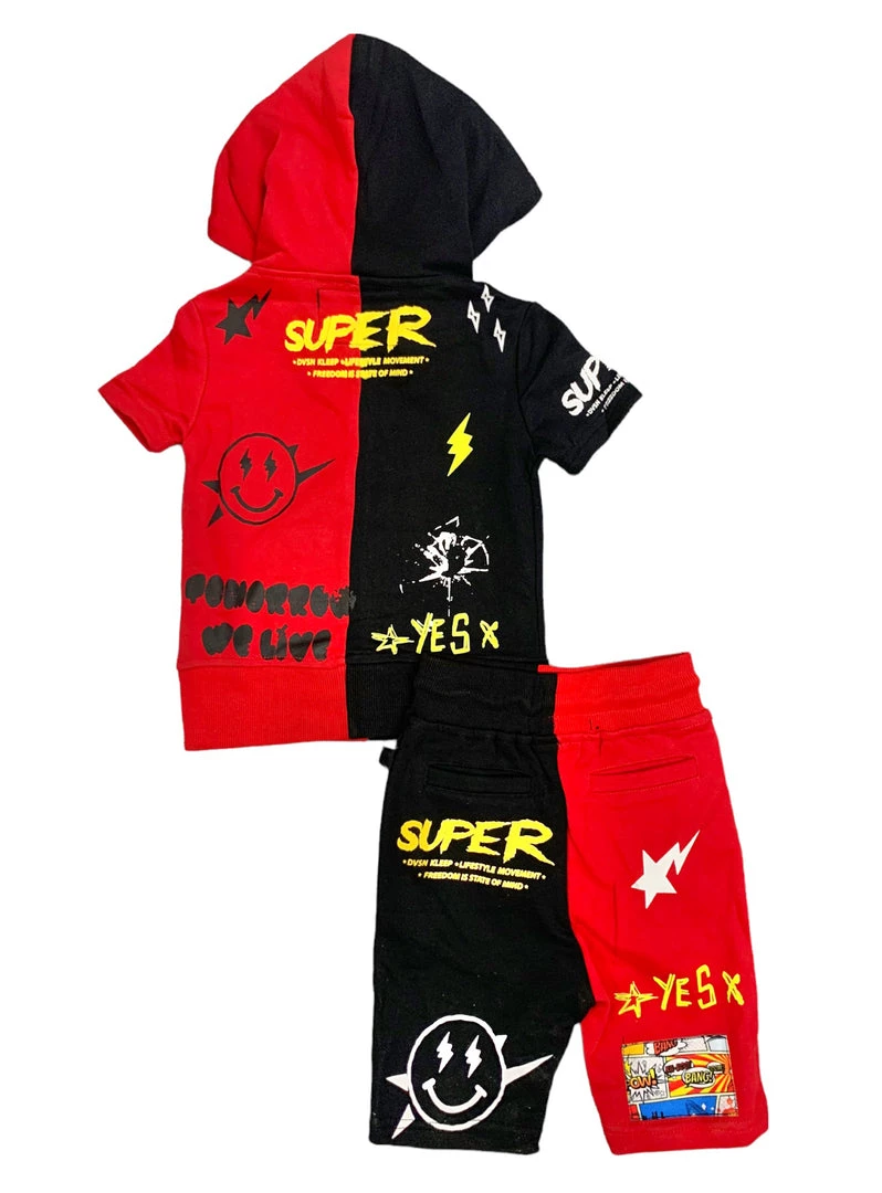 Kleep Kids Short Set - Heavily Patched - Reese - KSF6770 2 Kleep Kids Short Set - Heavily Patched - Reese - KSF6770