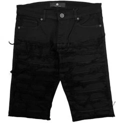 Focus Shorts - Ripped & Shredded - Jet Black - 3364S