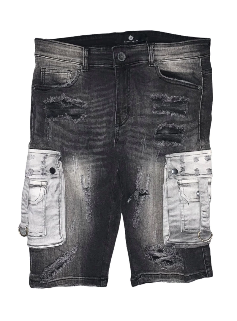 Focus Shorts - Multi Cargo Biker - Grey - 3394S 2 Focus Shorts - Multi Cargo Biker - Grey - 3394S