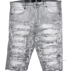 Focus Shorts - Ripped & Shredded - Light Grey - 3364S