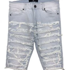 Focus Shorts - Ripped & Shredded - Light Wash - 3364S Shop All