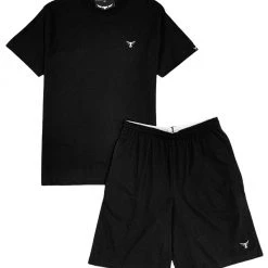 Beefy Short Set - Chest Logo - Black - 5187BF Shop All