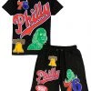 Rawyalty Post Human Short Set - NBA Philadelphia 76ers - RCS - Black Shop All