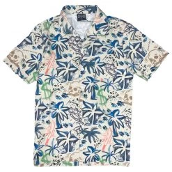 Shop All Point Blank Button Up - Wagwan Brotha Resort Shirt - Natural - 100987-5232