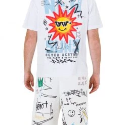 Shop All First Row Short Set - Summer Doodles - White - FRT2017