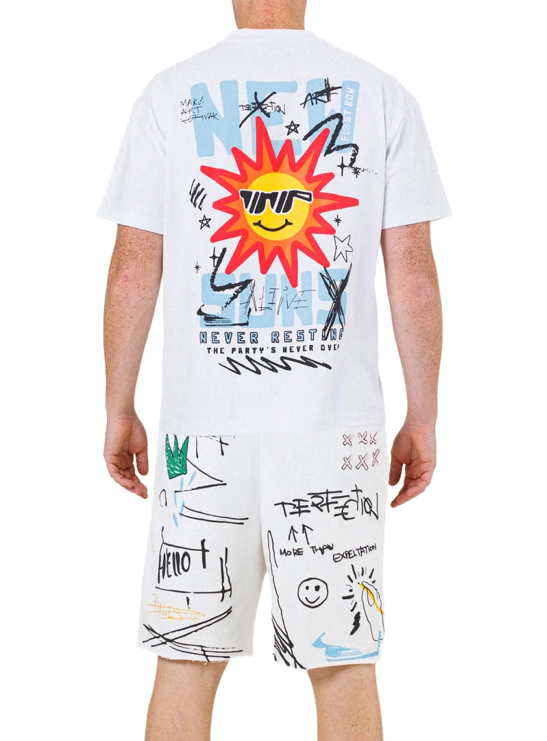 Shop All First Row Short Set - Summer Doodles - White - FRT2017 2 Shop All First Row Short Set - Summer Doodles - White - FRT2017