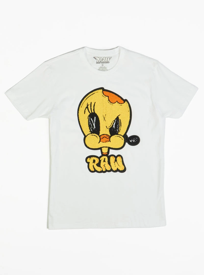 Rawyalty T-Shirt - Tweety - White And Yellow Shop All 1 Rawyalty T-Shirt - Tweety - White And Yellow Shop All