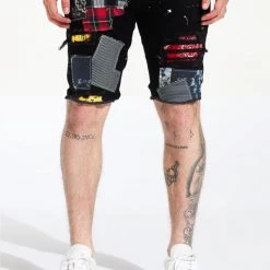 New Arrivals Embellish Shorts - Rebel - Black Patch - EMBSP222 - 136