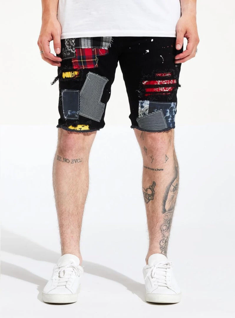 New Arrivals Embellish Shorts - Rebel - Black Patch - EMBSP222 - 136 1 New Arrivals Embellish Shorts - Rebel - Black Patch - EMBSP222 - 136