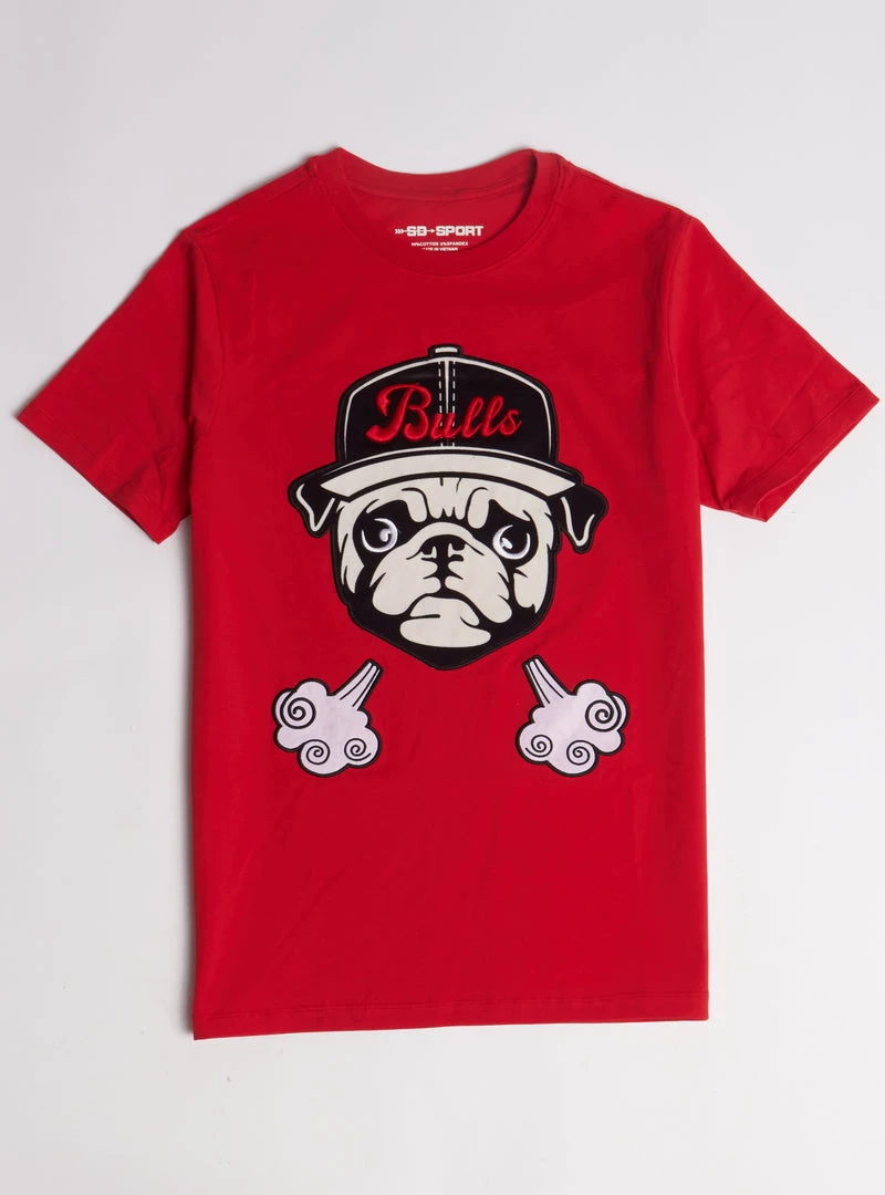 Shop All SD Sport T-Shirt - Bulls - Red - SM2324RD 1 Shop All SD Sport T-Shirt - Bulls - Red - SM2324RD