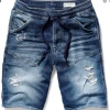 G-Star Jean Shorts - Patch Restored - Medium Aged Denim