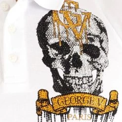 George V Polo - Skull - White - GV2262