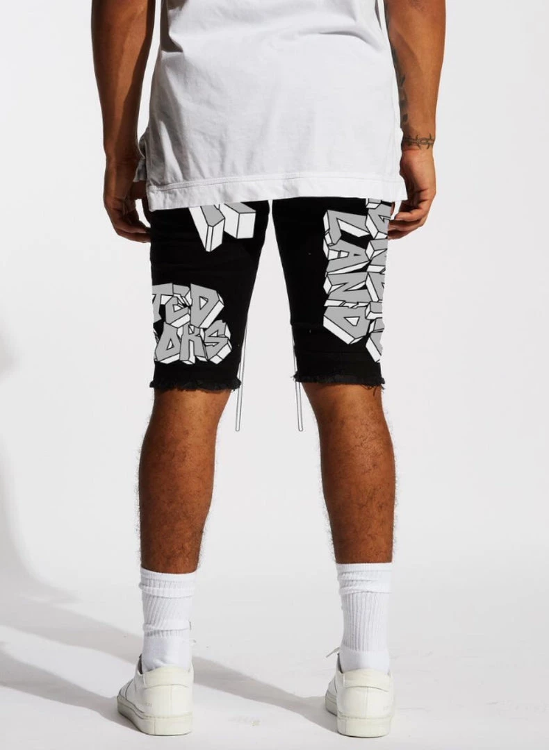 Shop All Lifted Anchors Denim Shorts - Bombers - Black - LASP221-43 2 Shop All Lifted Anchors Denim Shorts - Bombers - Black - LASP221-43