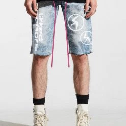 Shop All Lifted Anchors Denim Shorts - Aphex - Light Blue - LASP221-48