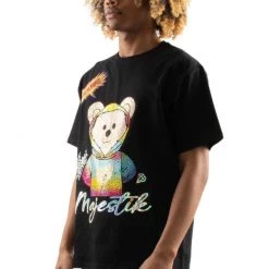 Majestik T-Shirt - Rhinestone Rainbow Teddy - Black - TE2192 Shop All 5 Majestik T-Shirt - Rhinestone Rainbow Teddy - Black - TE2192 Shop All
