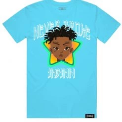 Shop All Never Broke Again T-Shirt - Starboy - Blue