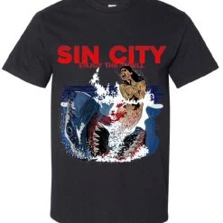 Shop All Paradise Falls T-Shirt - Sin City Shark - Black