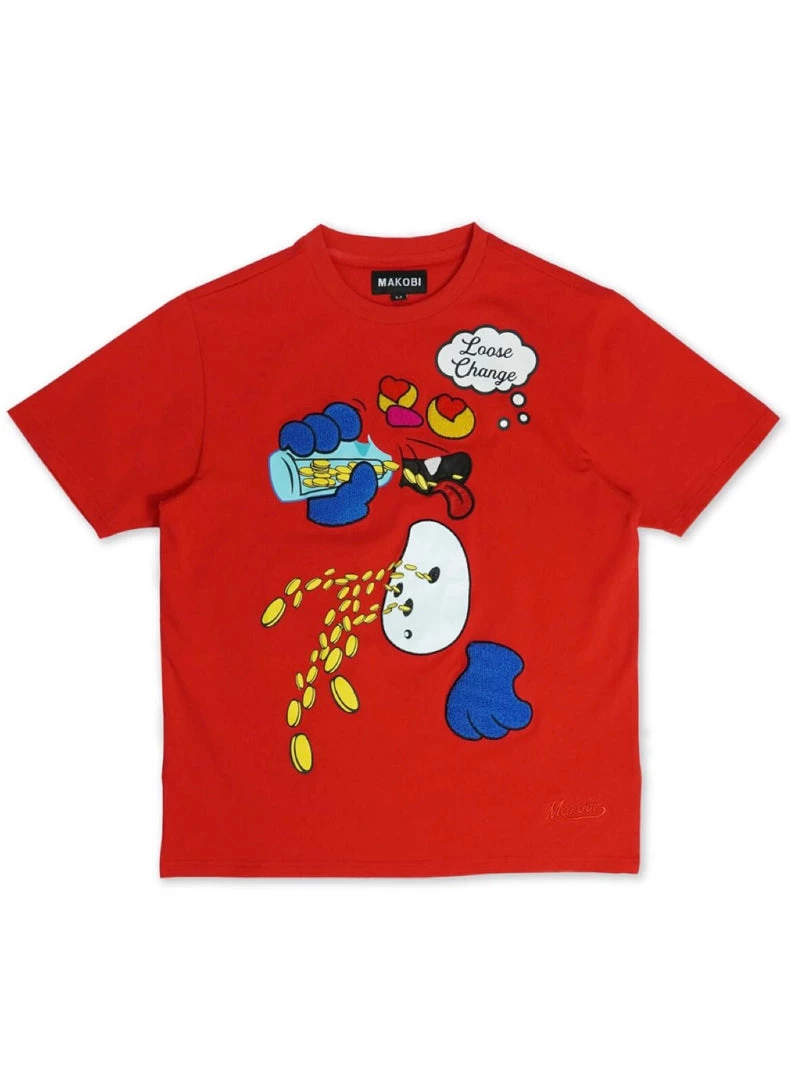 Makobi T-Shirt - Loose Change - Red - M328 Shop All 1 Makobi T-Shirt - Loose Change - Red - M328 Shop All