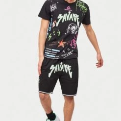 Shop All Reason Shorts Set - Space Savage - Black - A1-554