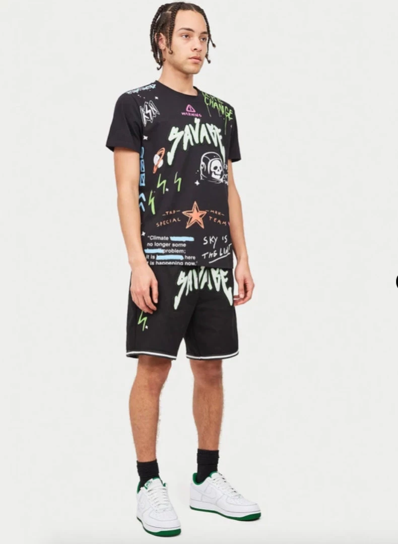 Shop All Reason Shorts Set - Space Savage - Black - A1-554 3 Shop All Reason Shorts Set - Space Savage - Black - A1-554