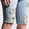 Embellish Shorts - Roze - Sand Blue - EMBSUM21-161
