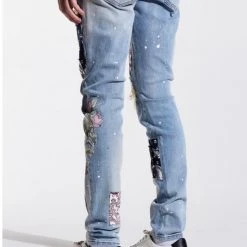 Shop All Embellish Jeans - Arcadia - Blue Patchwork - EMBSUM121-105