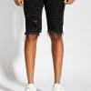 Crysp Denim Shorts - Atlantic - Black - CRYSPSM119-119