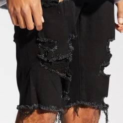 Crysp Denim Shorts - Atlantic - Black - CRYSPSM119-119
