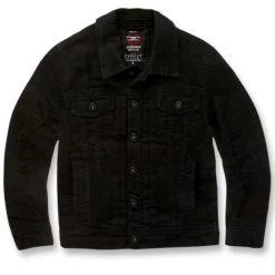 Kids Jordan Craig Jeans Jacket - Ripped - Black - JJ900RK