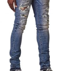 Shop All Purple-Brand Jeans - Mid Indigo Camo Repair - P001 7 Shop All Purple-Brand Jeans - Mid Indigo Camo Repair - P001