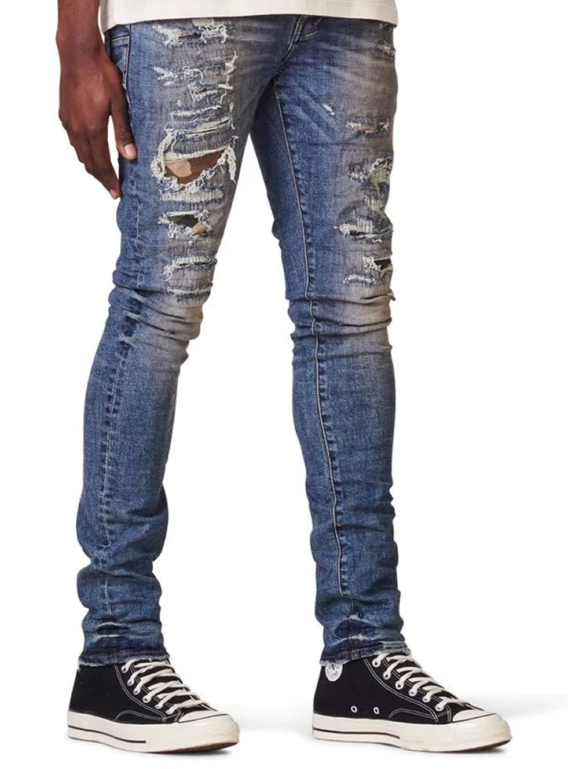 Shop All Purple-Brand Jeans - Mid Indigo Camo Repair - P001 3 Shop All Purple-Brand Jeans - Mid Indigo Camo Repair - P001