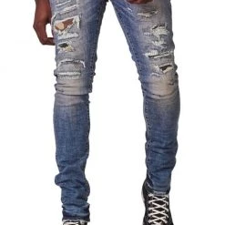 Shop All Purple-Brand Jeans - Mid Indigo Camo Repair - P001 8 Shop All Purple-Brand Jeans - Mid Indigo Camo Repair - P001