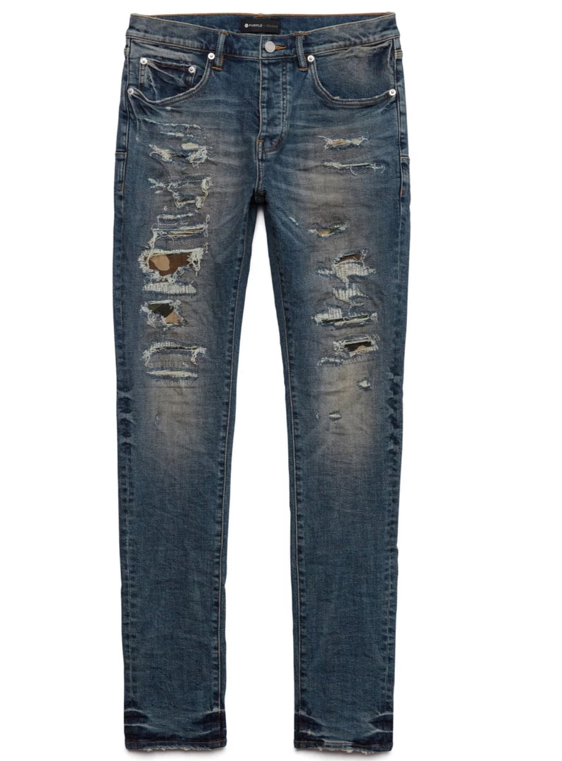Shop All Purple-Brand Jeans - Mid Indigo Camo Repair - P001 5 Shop All Purple-Brand Jeans - Mid Indigo Camo Repair - P001