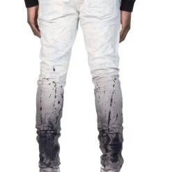 Shop All Purple-Brand Jeans - White Coated Dark Hem - P002
