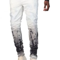 Shop All Purple-Brand Jeans - White Coated Dark Hem - P002