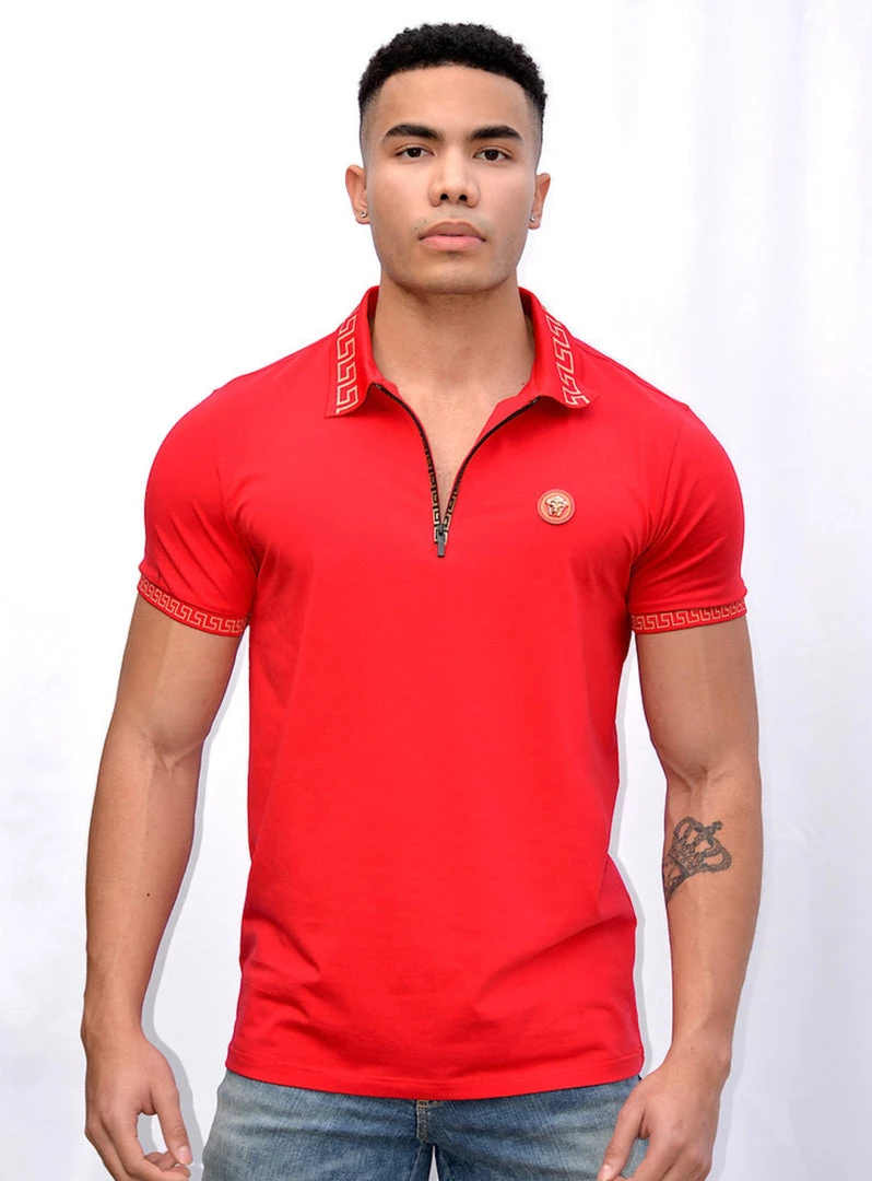 Rising Revolt T-Shirt - Blerioz Polo - Red - RRP2004 Shop All 1 Rising Revolt T-Shirt - Blerioz Polo - Red - RRP2004 Shop All