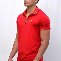 Rising Revolt T-Shirt - Blerioz Polo - Red - RRP2004 Shop All