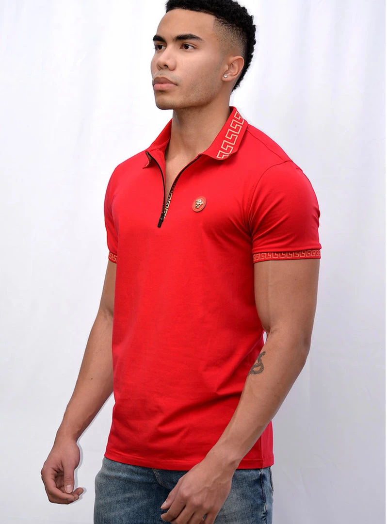 Rising Revolt T-Shirt - Blerioz Polo - Red - RRP2004 Shop All 2 Rising Revolt T-Shirt - Blerioz Polo - Red - RRP2004 Shop All