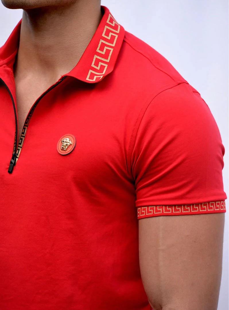 Rising Revolt T-Shirt - Blerioz Polo - Red - RRP2004 Shop All 3 Rising Revolt T-Shirt - Blerioz Polo - Red - RRP2004 Shop All