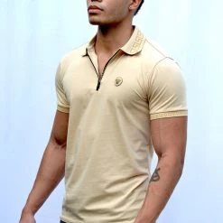 Rising Revolt T-Shirt - Blerioz Polo - Beige - RRP2004