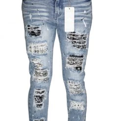 Shop All Ferrari Massari Jeans - Bandana Drip Black - Light Blue