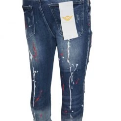 Ferrari Massari Jeans - Samurai Drip - Blue With Red And White