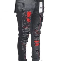 Shop All Ferrari Massari Jeans - Samurai Drip Red - Black 6 Shop All Ferrari Massari Jeans - Samurai Drip Red - Black