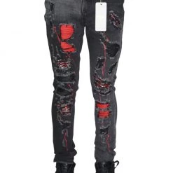 Shop All Ferrari Massari Jeans - Samurai Drip Red - Black 7 Shop All Ferrari Massari Jeans - Samurai Drip Red - Black