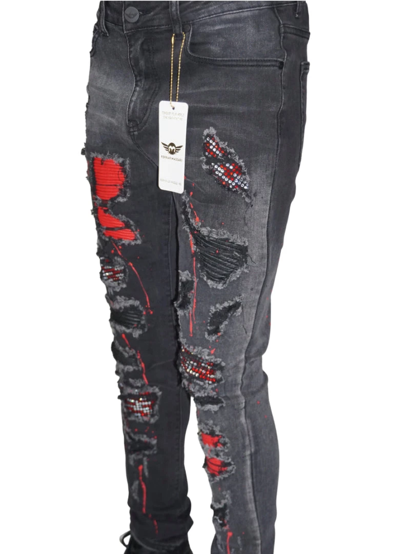 Shop All Ferrari Massari Jeans - Samurai Drip Red - Black 5 Shop All Ferrari Massari Jeans - Samurai Drip Red - Black