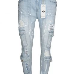 Ferrari Massari Jeans - Cargo Hustler White - Light Blue
